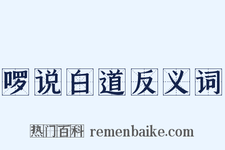 啰说白道反义词是什么意思的图片